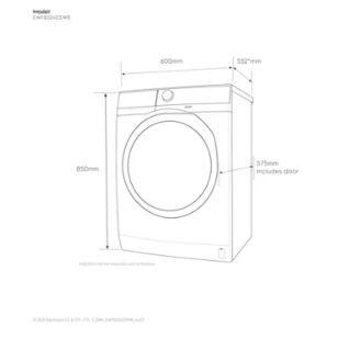 Electrolux 伊萊克斯 EWF8024D3WB 8.0公斤 1200轉 UltimateCare 300 蒸氣護理洗衣機